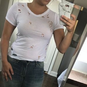 Necessary Clothing Ripped Open Back Tee